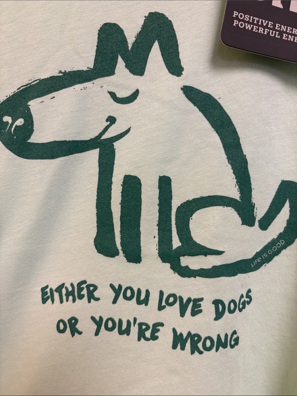 NWT Life Is Good ‘Either You Love Dogs or You're Wrong’ Short Sleeve Tee - Picture 8 of 13
